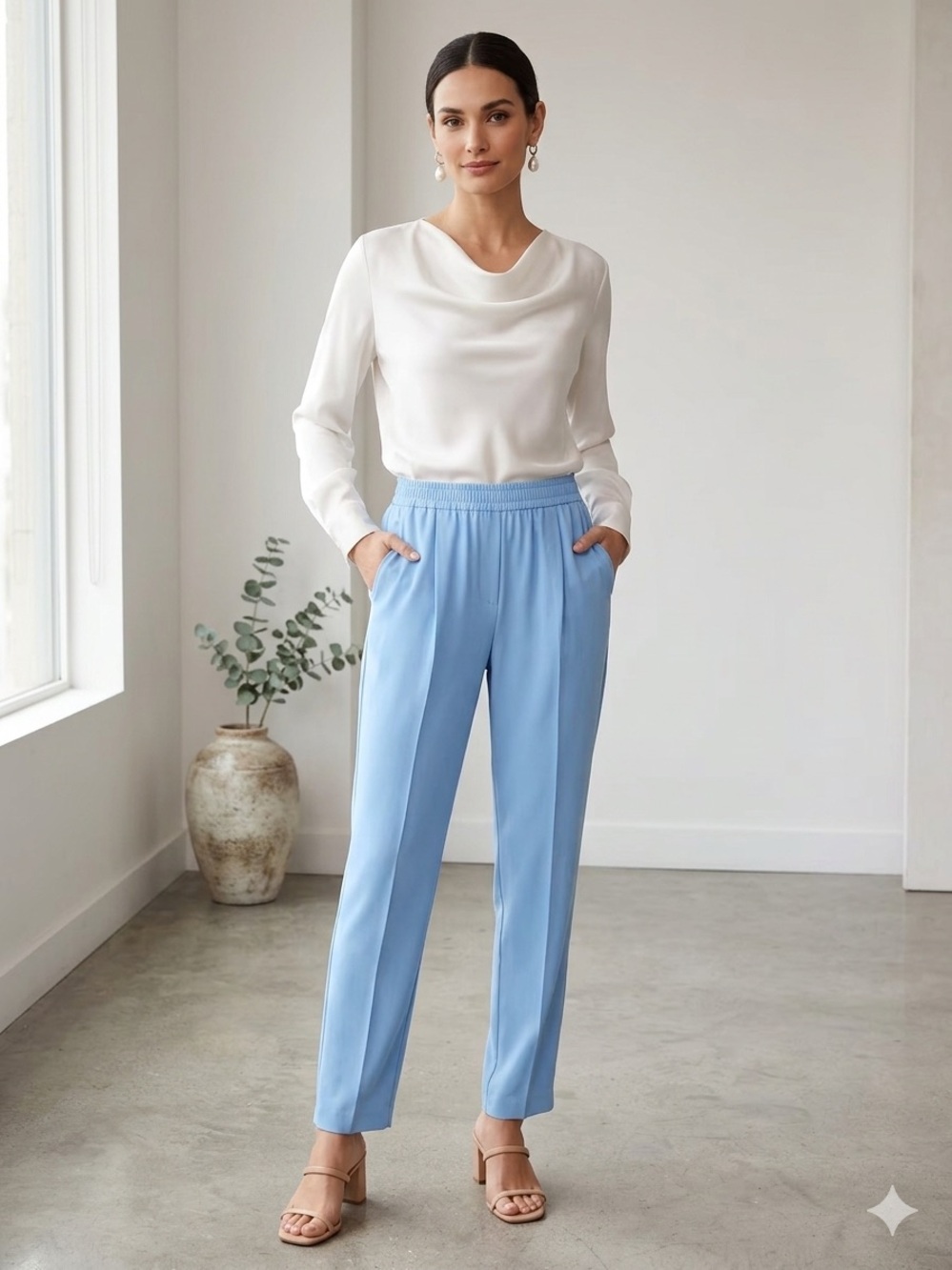 BonWorth Light Blue Knit Top